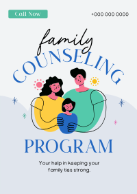 Family Counseling Program Poster Design
