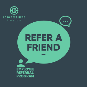 Speech Bubble Refer A Friend Instagram post Image Preview