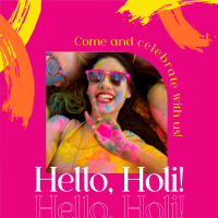 Hello Holi Instagram post Image Preview