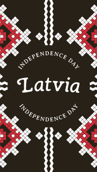 Traditional Latvia Independence TikTok Video Design