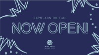 Now Open Neon Lights Facebook Event Cover Image Preview