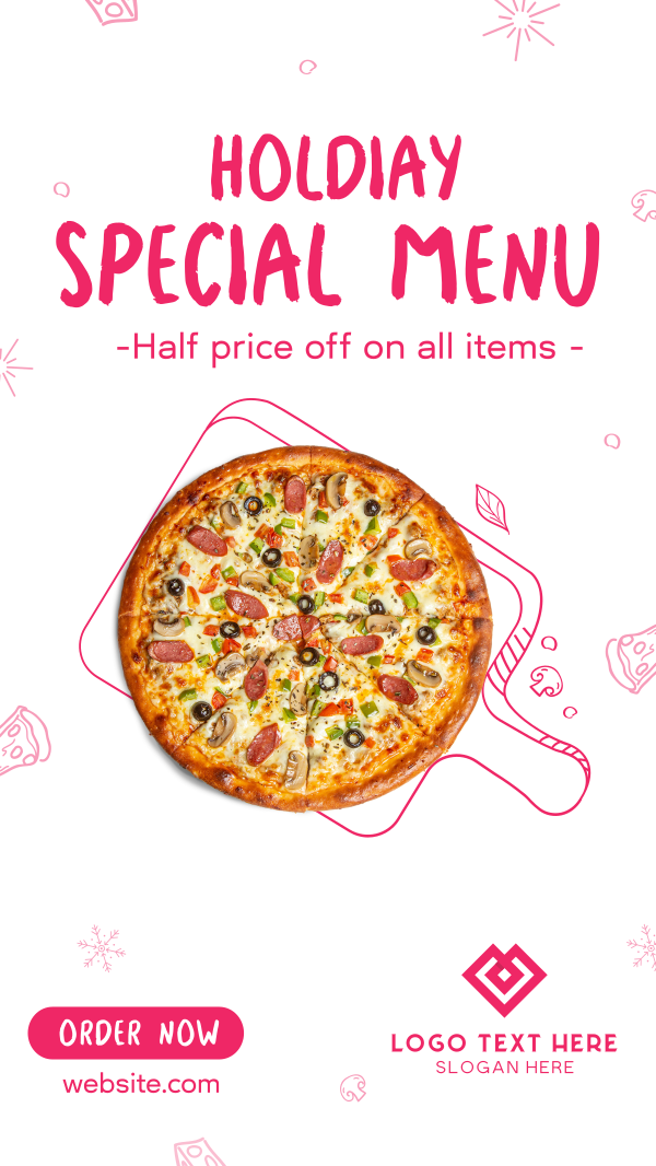 Holiday Pizza Special Instagram Story Design Image Preview