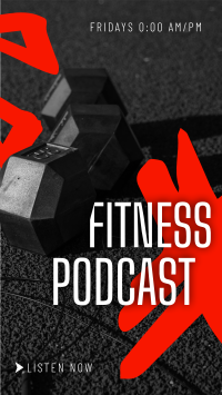 Modern Fitness Podcast Facebook Story Design