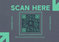 Scan to Checkout Postcard Design