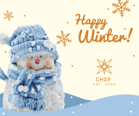 Happy Winter Facebook Post Design