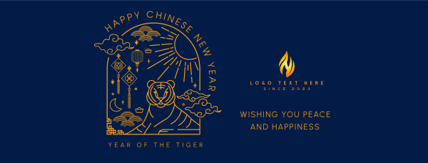 Celestial Tiger Facebook Cover Design Image Preview