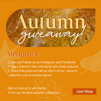 Autumn Leaves Giveaway Instagram Post Design