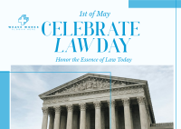 Celebrate Law Postcard Design