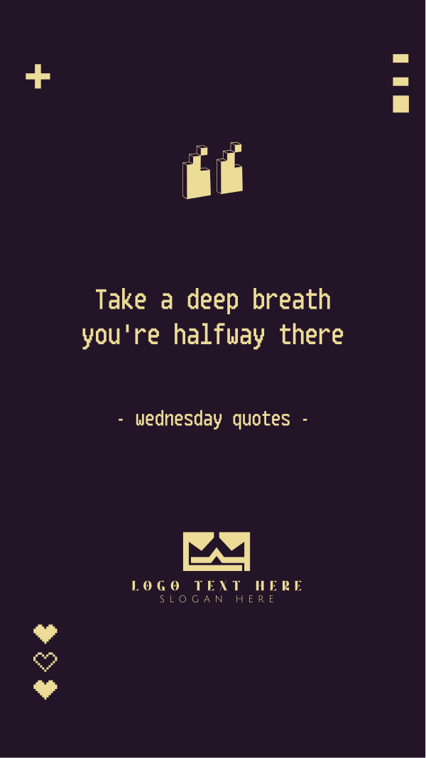 Wednesday Pixel Quote Facebook Story Design Image Preview