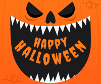 Scary Halloween Pumpkin Facebook Post Design
