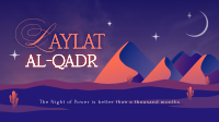 Laylat al-Qadr Desert Facebook Event Cover Design