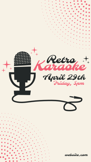 Retro Karaoke Facebook story Image Preview