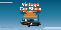 Vintage Car Show Twitter post Image Preview