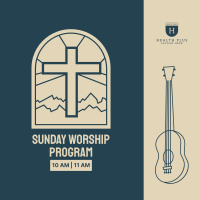 Sunday Worship Program Instagram post Image Preview