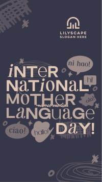 Doodle International Mother Language Day Instagram Story Design
