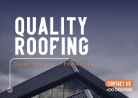 Quality Roofing Postcard Image Preview