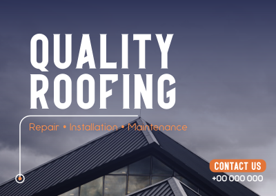 Quality Roofing Postcard Image Preview