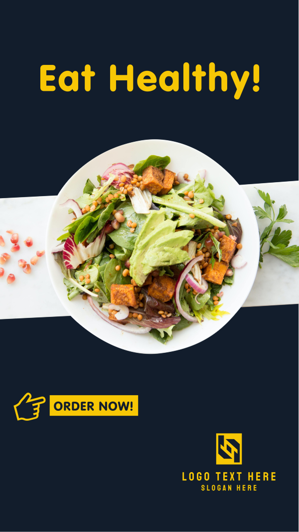 Eat Healthy Salad Facebook Story Design Image Preview