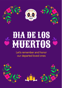 Floral Dia De Los Muertos Flyer Design
