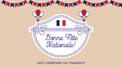 Bastille Day Badge Facebook event cover Image Preview