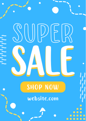 Quirky Super Sale Poster Image Preview