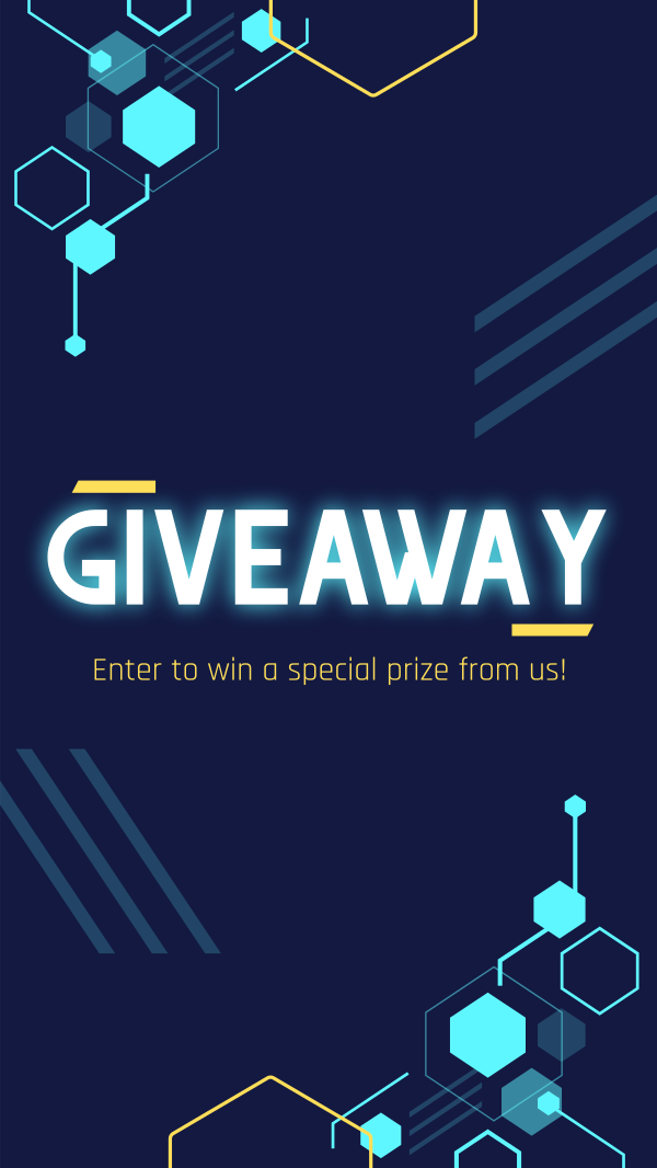 Hex Tech Giveaway Instagram Story Design Image Preview