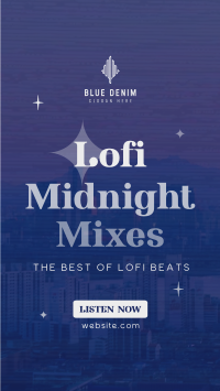 Lofi Midnight Music Instagram Reel Image Preview