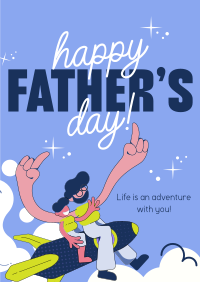 Playful Father's Day Greeting Poster Image Preview