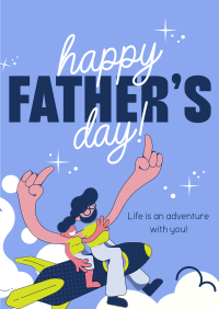 Playful Father's Day Greeting Poster Design