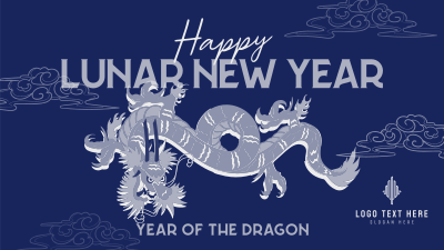 Lunar Year Chinese Dragon Facebook event cover Image Preview