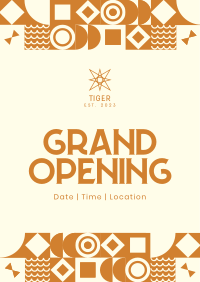 Geometric Retro Opening Flyer Image Preview