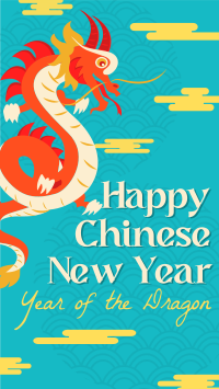 Chinese New Year Dragon Facebook Story Design