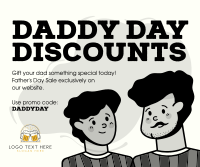 Discounts For Daddy Facebook Post Design