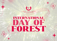 Modern Quirky Day of Forest Postcard Design