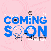 Quirky Scribbles Coming Soon Instagram Post Design