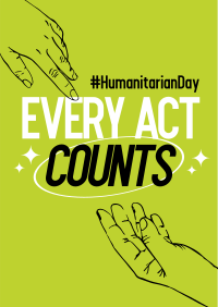 Handdrawn Humanitarian Day Poster Image Preview