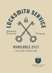 Vintage Locksmith Poster Image Preview