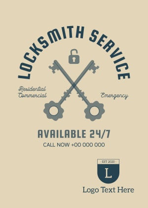 Vintage Locksmith Poster