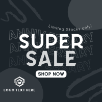 Cheerful Sale on Our Anniversary Instagram Post Design