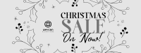 Decorative Christmas Sale Facebook Cover Design