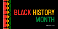 Black History Pattern Twitter post Image Preview
