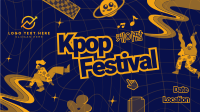 Trendy K-pop Playlist Facebook Event Cover Design