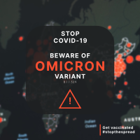 Beware Of Omicron Instagram Post Design