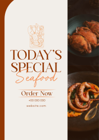 Minimal Seafood Restaurant  Flyer Image Preview