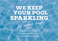 Sparkling Pool Services Postcard Image Preview