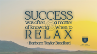 Relax Motivation Quote Facebook event cover Image Preview