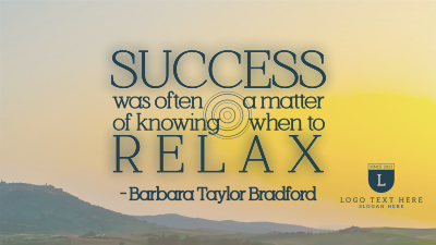 Relax Motivation Quote Facebook event cover Image Preview
