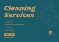 Professional Cleaning Service Postcard Image Preview