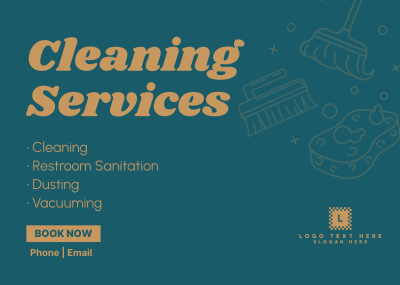Professional Cleaning Service Postcard Image Preview