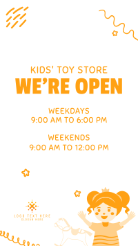 Toy Shop Hours Facebook story Image Preview